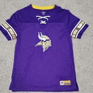 Majestic Purple and Gold Vikings Kids Jersey